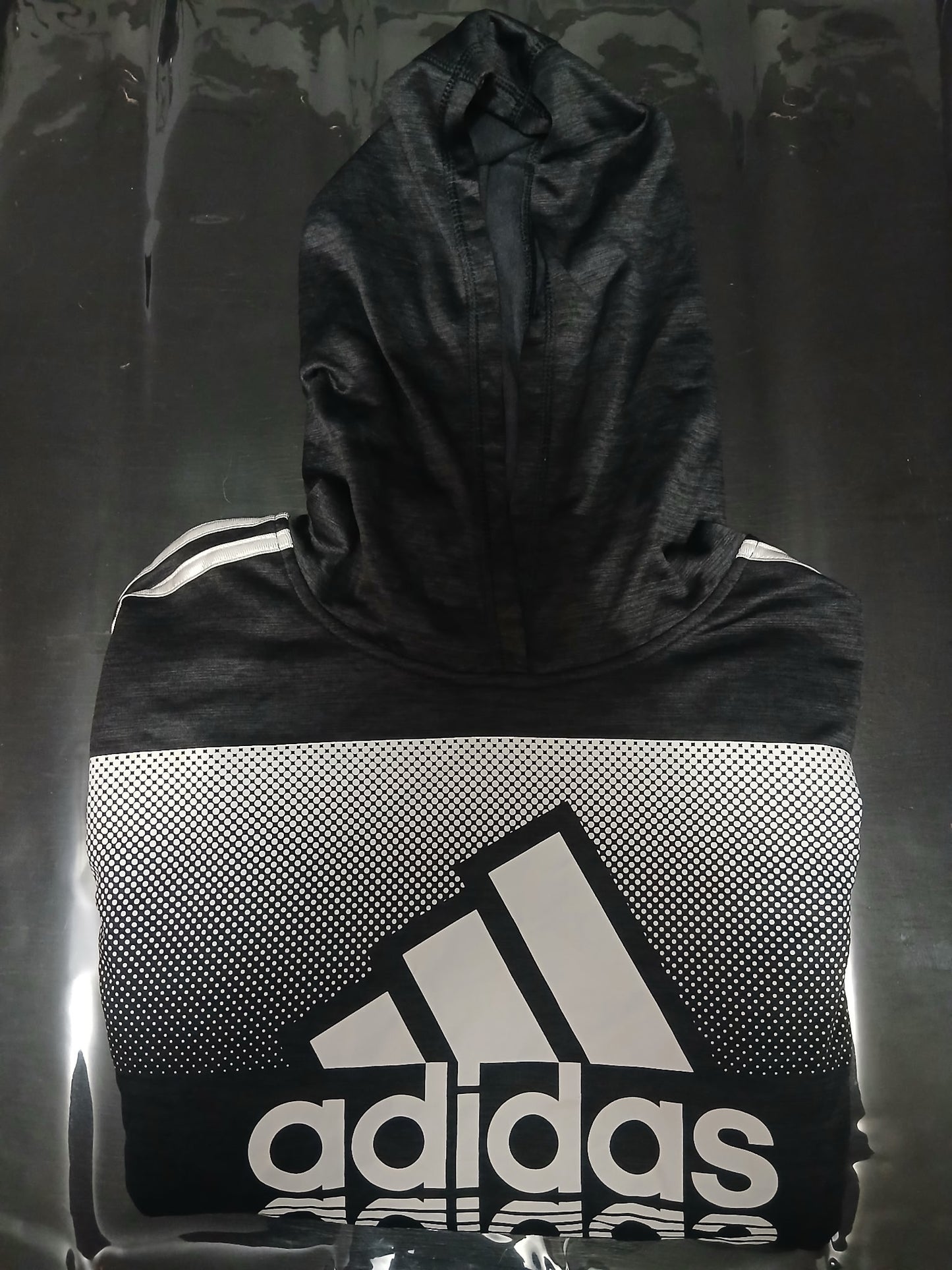 Sweat à capuche Adidas noir logo graphique