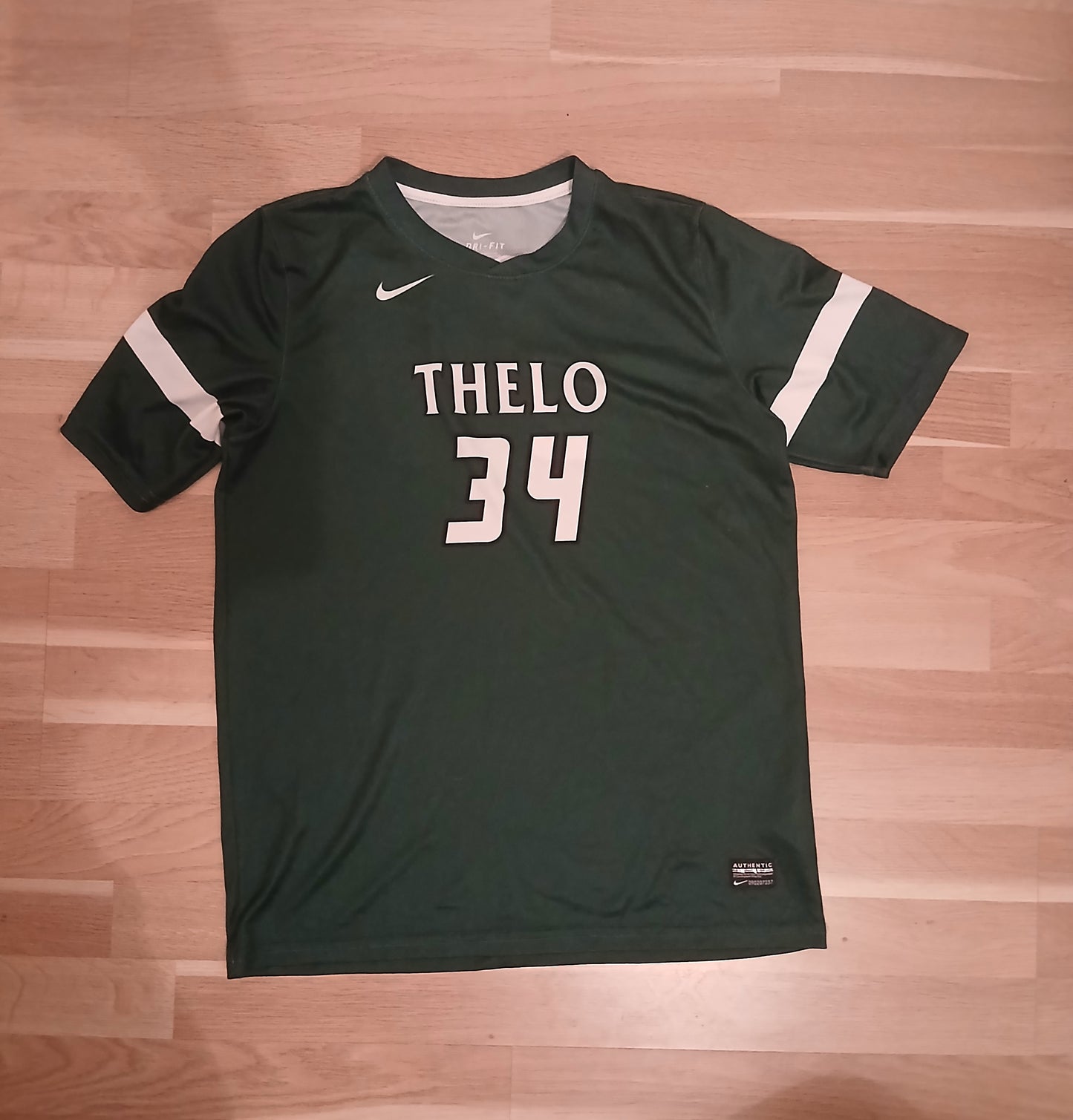 Maillot de Match Nike - "THELO 34" (Vert/Blanc)